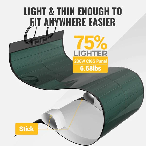 200W CIGS Flexible Solar Power Kits