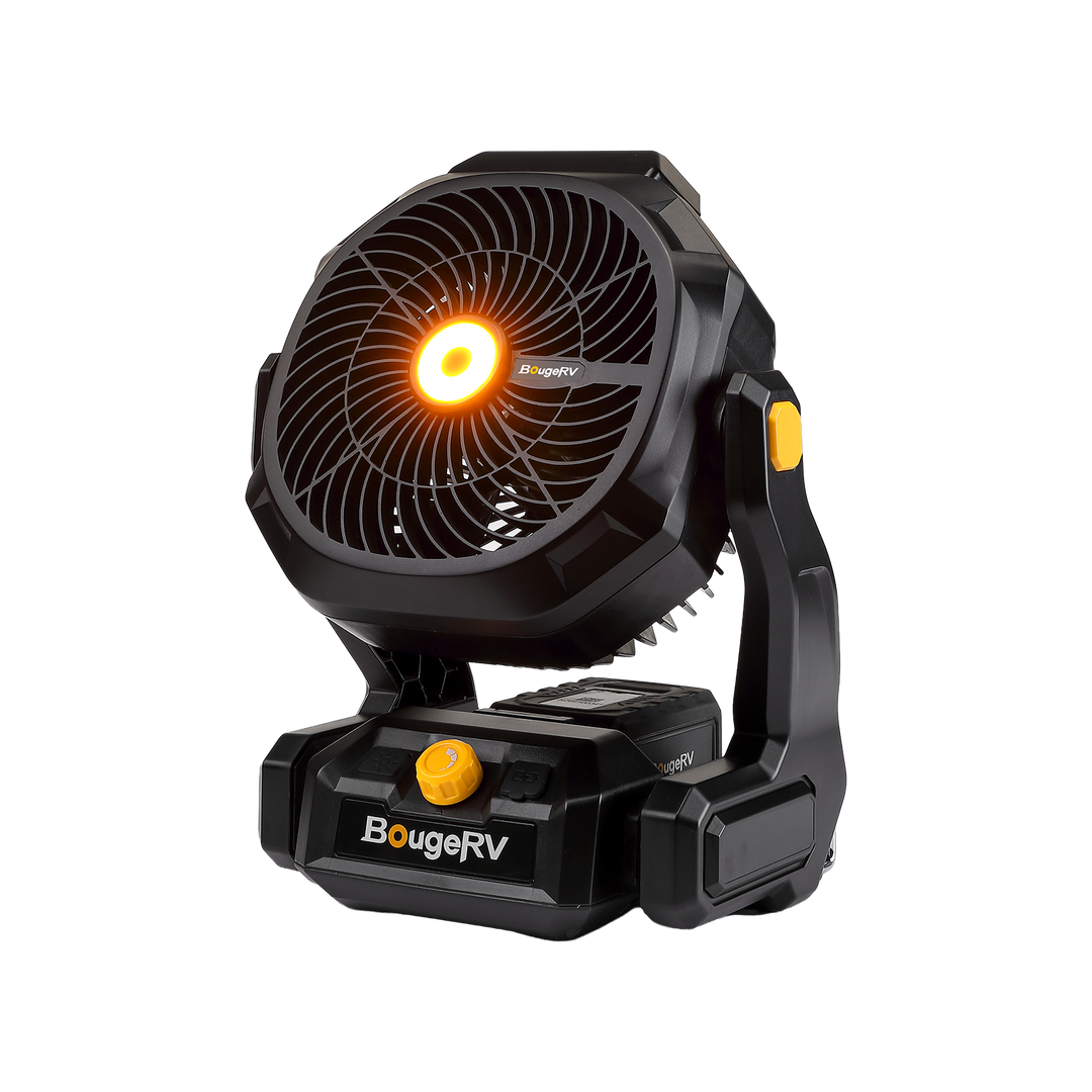 BougeRV F02 Portable Cordless Jobsite Outdoor Fan With 144Wh Battery
