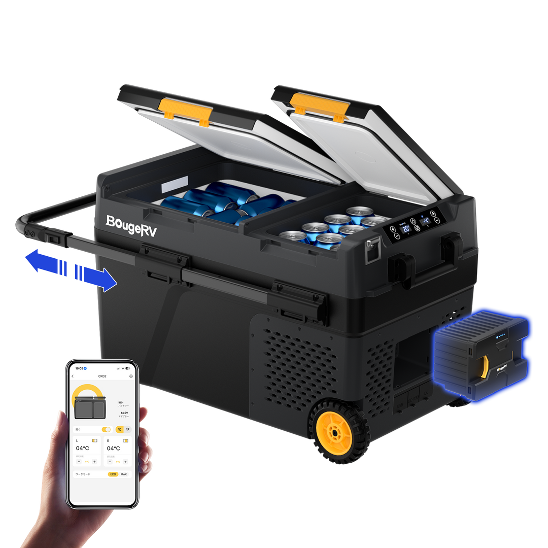 BougeRV CRD2 40L Dual Zone 12V Portable Fridge Freezer