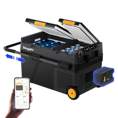 BougeRV CRD2 40L Dual Zone 12V Portable Fridge Freezer