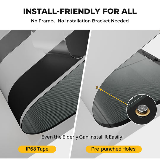 Yuma 100 Watt Flexible Solar Panel with Holes – BougeRV