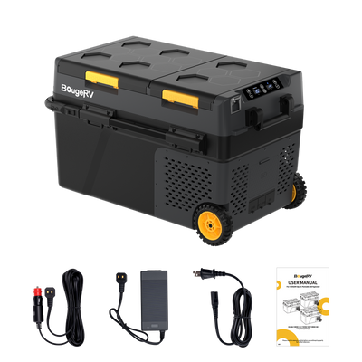 BougeRV CRD2 40L Dual Zone 12V Portable Fridge Freezer