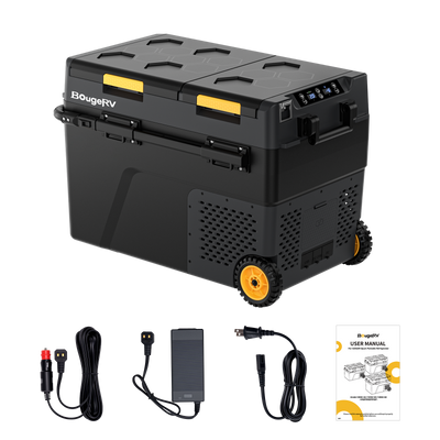BougeRV CRD2 50L Dual Zone 12V Portable Fridge Freezer