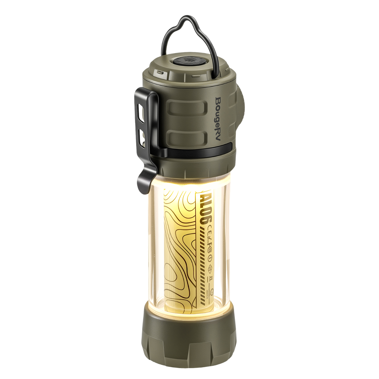 BougeRV AL06 Portable Camping Lantern Rechargeable Emergency Flashlight