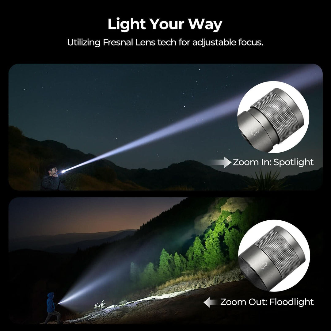 BougeRV FL01 Zoomable Camping Flashlight Outdoor Emergency Light