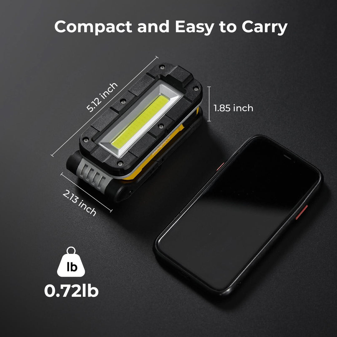 BougeRV WL01 Rechargeable Work Light 180° Rotate Job Site Lighting