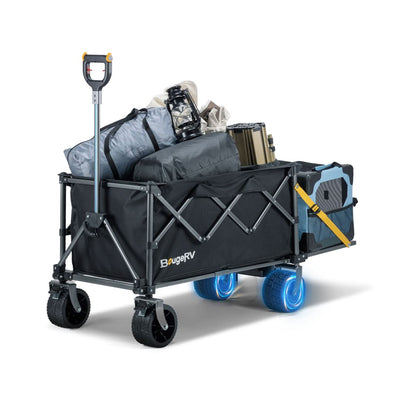 BougeRV Electric Foldable Utility Camping Wagon with Power Bank