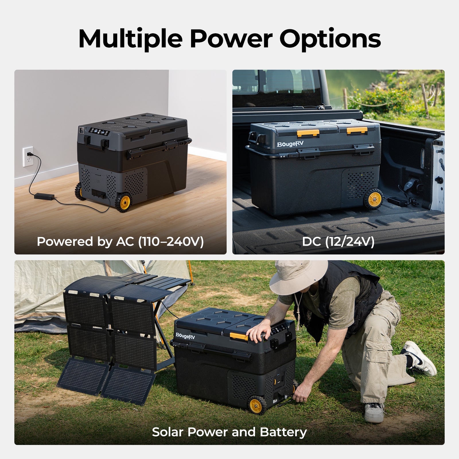 BougeRV CRD2 52QT Dual Zone 12 Volt RV Refrigerator Freezer