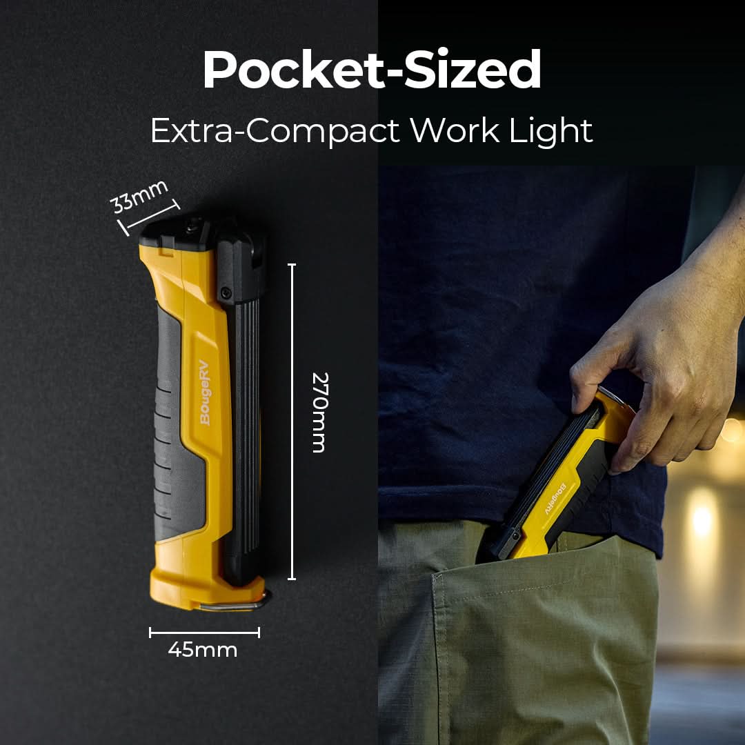 BougeRV WL02 Waterproof Work Light for Outdoor&Garage