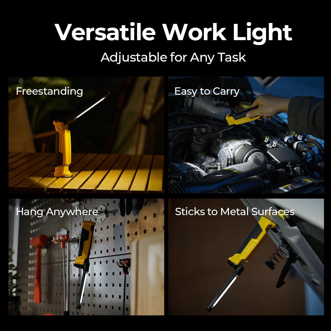 BougeRV WL02 Waterproof Work Light for Outdoor&Garage