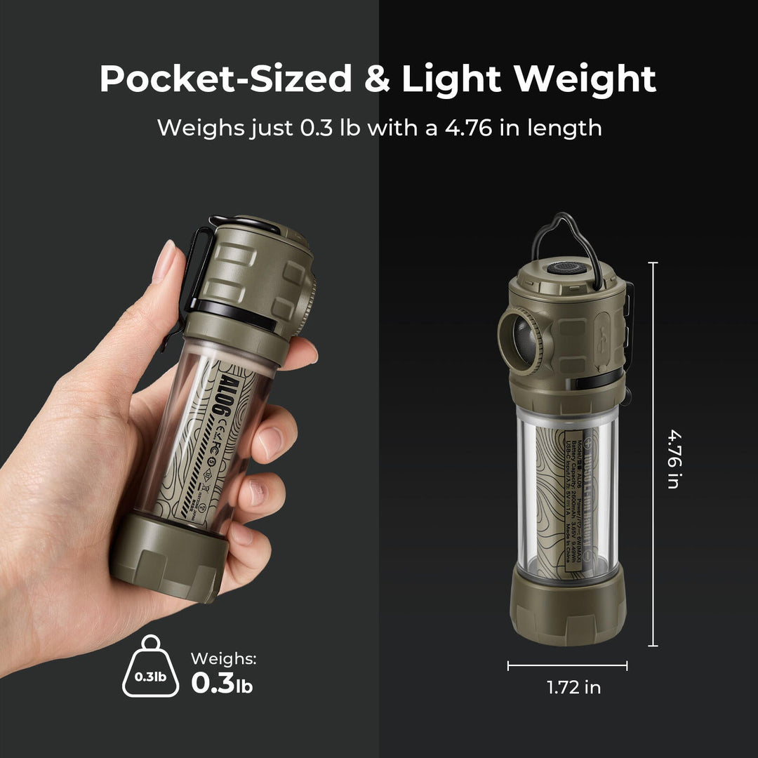 BougeRV AL06 Portable Camping Lantern Rechargeable Emergency Flashlight