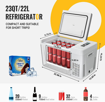 12V 18L Portable Fridge/Freezer for Day Trips