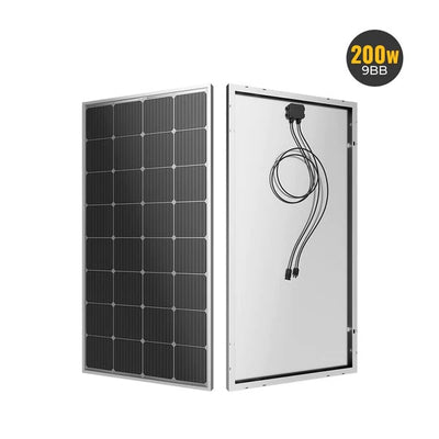 200W 12V 9BB Mono Solar Panel